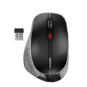CHERRY MW 8C ERGO, Droitier, Optique, RF Sans fil + Bluetooth, 3200 DPI, Noir, Gris JW-8600 CHERRY MW 8C ERGO, Droitier, Optique, RF Sans fil + Bluetooth, 3200 DPI, Noir, Gris JW-8600