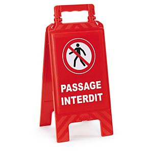 Chevalet de signalisation Passage interdit