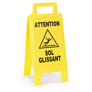 Chevalet de signalisation Sol Glissant