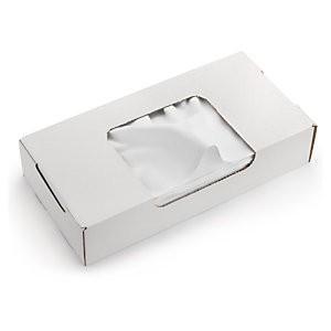 Chiffons en coton 56x23cm - Blanc - Boîte de 140