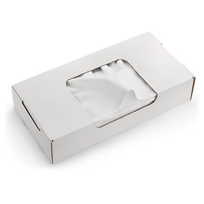 Chiffons en coton 56x23cm - Blanc - Boîte de 140 - 1