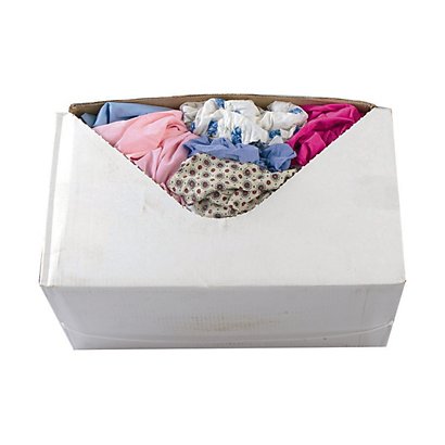 Chiffons textile couleur, la boîte de 10 kg - Chiffons textile et