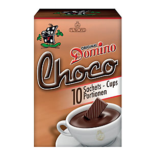 Chocolat chaud Domino Choco, 10 boites de 10 sachets