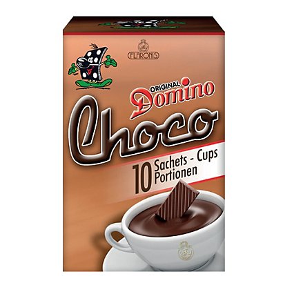 Chocolat chaud Domino Choco, 10 boites de 10 sachets