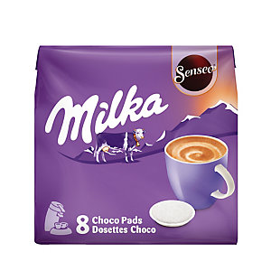 Chocolat chaud Senseo Milka, paquet de 8 dosettes