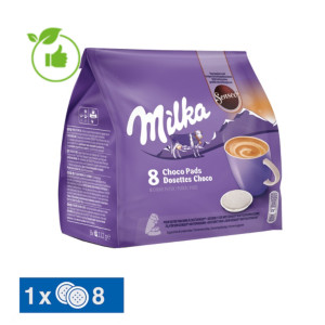 Chocolat chaud Senseo Milka, paquet de 8 dosettes