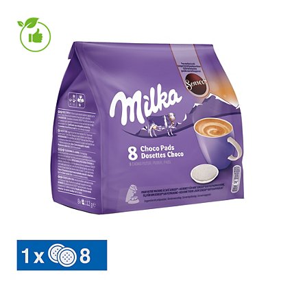 Chocolat chaud Senseo Milka, paquet de 8 dosettes - 1