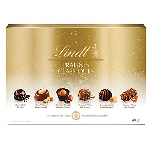 Chocolats Lindt Pralinés Classiques, boîte de 405 g
