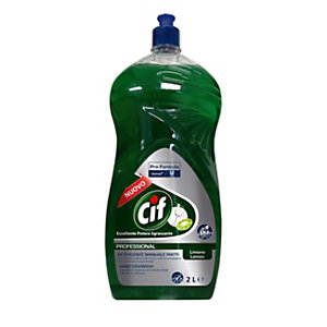 CIF Detergente Liquido Manuale Piatti Pro Formula, Profumo Limone, Flacone 2 litri