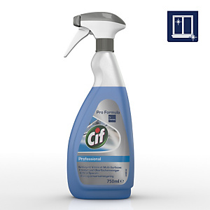 Cif Pro Formula Nettoyant liquide Fenêtre et multi-surfaces professionnel bleu - Spray 750 ml Cif Pro Formula Nettoyant liquide Fenêtre et multi-surfaces professionnel bleu - Spray 750 ml