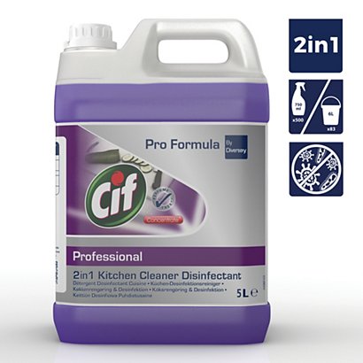 Cif Pro Formula nettoyant liquide désinfectant professionnel 2-en-1 cuisine  bidon 5 l - violet - 1