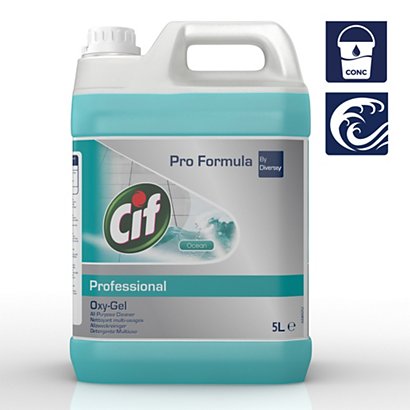 Cif Pro Formula Nettoyant Oxy-gel professionnel  parfum Océan, Bidon de  5 L - 1