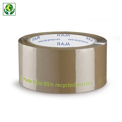 Cinta adhesiva poliéster 85% reciclado marrón RAJA® - 1