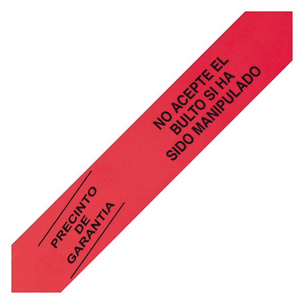 Cinta adhesiva PVC roja preimpresa"PRECINTO DE GARANTÍA" 48mm x 66m - 2