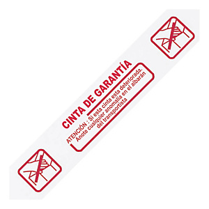 Cinta de embalar PP 50 mm x 66 m "Cinta de garantía" Cinta de embalar PP 50 mm x 66 m "Cinta de garantía"