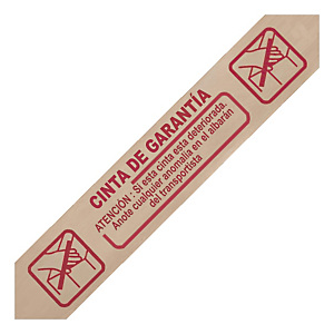 Cinta de embalar PP 50 mm x 66 m "Cinta de garantía" Cinta de embalar PP 50 mm x 66 m "Cinta de garantía"