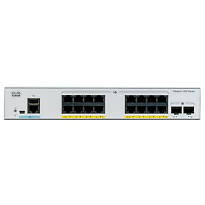 Cisco Catalyst C1000-16FP-2G-L, Géré, L2, Gigabit Ethernet (10/100/1000), Connexion Ethernet, supportant l'alimentation via ce port (PoE)