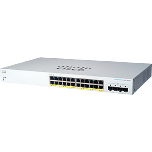 Cisco CBS220-24P-4G, Géré, L2, Gigabit Ethernet (10/100/1000), Connexion Ethernet, supportant l'alimentation via ce port (PoE), Grille de montage, 1U Cisco CBS220-24P-4G, Géré, L2, Gigabit Ethernet (10/100/1000), Connexion Ethernet, supportant l'alimentation via ce port (PoE), Grille de montage, 1U