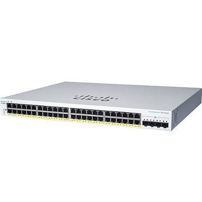 Cisco CBS220-24P-4X, Géré, L2, Gigabit Ethernet (10/100/1000), Connexion Ethernet, supportant l'alimentation via ce port (PoE), Grille de montage CBS2