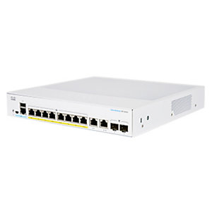 Cisco CBS350-8P-E-2G-EU, Géré, L2/L3, Gigabit Ethernet (10/100/1000), Grille de montage