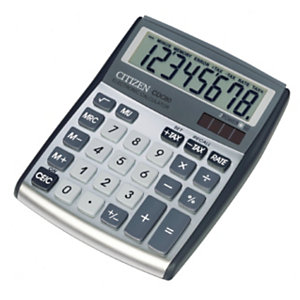 CITIZEN Calcolatrice da tavolo CDC80, 8 cifre, Argento