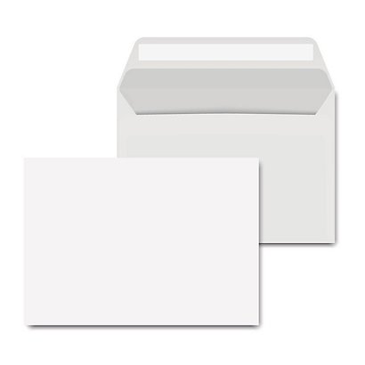 Clair Alfa Enveloppe extra blanche C6 114 x 162 mm 80g sans fenêtre bande  auto-adhésive - Boîte de 500 - Enveloppes sans fenêtre