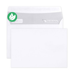 Clairalfa Enveloppe blanche C6 114 x 162 mm 80g sans fenêtre - autocollante bande protectrice - Lot de 500