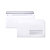 Clairalfa Enveloppe blanche DL 110 x 220 mm 80g fenêtre 35 x 100 mm - autocollante bande protectrice - Lot de 500 - 2