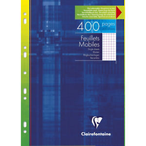 Clairefontaine 200 feuilles mobiles 5x5 A4 (210 x 297 mm) Blanc 90g/m² 