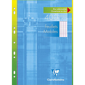 Clairefontaine 200 Feuilles Mobiles Seyes A4 (210 x 297 mm) Blanc 90 g/m²