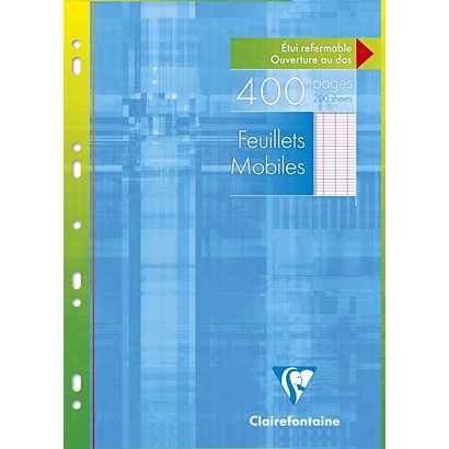Clairefontaine 200 Feuilles Mobiles Seyes A4 (210 x 297 mm) Blanc 90 g/m² - 1