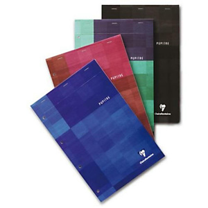 CLAIREFONTAINE Bloc pupitre 80 feuilles 90g format 21x31,5cm règlure grands carreaux agrafé perforé 66131 CLAIREFONTAINE Bloc pupitre 80 feuilles 90g format 21x31,5cm règlure grands carreaux agrafé perforé 66131