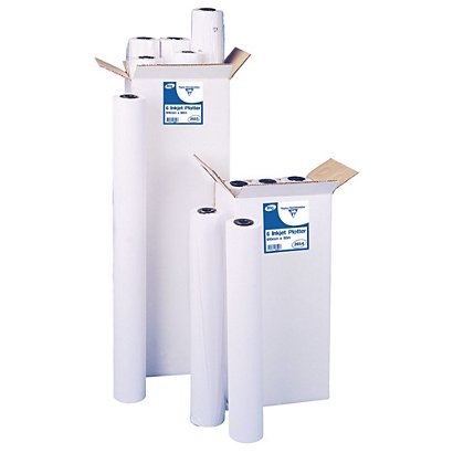 Clairefontaine Bobine de papier non couché pour traceur jet d'encre couleur - Format 50 m x 914 mm, 80 g/m² - Lot de 6 rouleaux