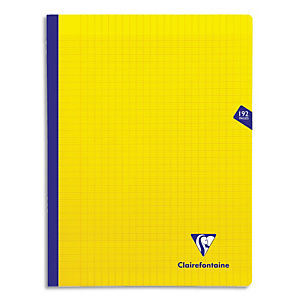 CLAIREFONTAINE Cahier MIMESYS brochure cousue 192 pages Séyès 24x32. Couverture polypropylène Jaune CLAIREFONTAINE Cahier MIMESYS brochure cousue 192 pages Séyès 24x32. Couverture polypropylène Jaune
