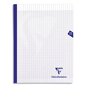 CLAIREFONTAINE Cahier Mimesys brochure cousue 192 pages Seyès 24x32. Couverture polypropylène incolore