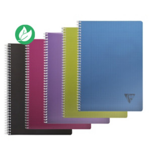 Clairefontaine Cahier à spirale Linicolor A4 21 x 29,7 cm - 90g - Grands carreaux Séyès - 180 pages Clairefontaine Cahier à spirale Linicolor A4 21 x 29,7 cm - 90g - Grands carreaux Séyès - 180 pages