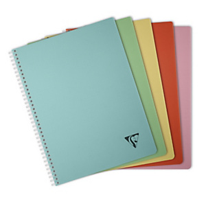 Clairefontaine Cahier à spirale Linicolor A4 21 x 29,7 cm - 90g - Petits carreaux 5x5 - 100 pages - Lot de 5 Assorties Clairefontaine Cahier à spirale Linicolor A4 21 x 29,7 cm - 90g - Petits carreaux 5x5 - 100 pages - Lot de 5 Assorties