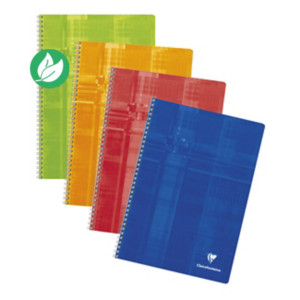 Clairefontaine Cahier à spirale Metric A4 21 x 29,7 cm - 90g - Grands carreaux Séyès - 100 pages Clairefontaine Cahier à spirale Metric A4 21 x 29,7 cm - 90g - Grands carreaux Séyès - 100 pages