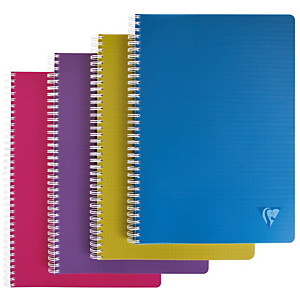Clairefontaine Cahier spirales LINICOLOR A4 (21 x 29,7 cm) 100 pages 90g Seyès - Coloris Intense Clairefontaine Cahier spirales LINICOLOR A4 (21 x 29,7 cm) 100 pages 90g Seyès - Coloris Intense