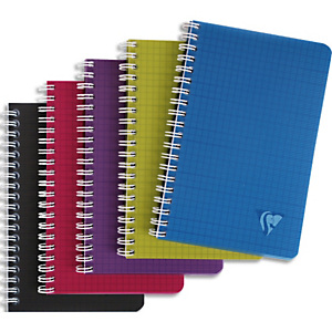 CLAIREFONTAINE Carnet spirale LINICOLOR polypropylène 100 pages 11x17cm 5x5. Coloris assortis Intensive CLAIREFONTAINE Carnet spirale LINICOLOR polypropylène 100 pages 11x17cm 5x5. Coloris assortis Intensive