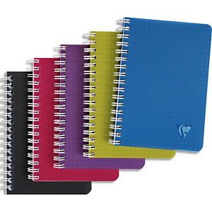 CLAIREFONTAINE Carnet spirale LINICOLOR polypropylène 100 pages 9x14cm 5x5. Coloris assortis Intensive CLAIREFONTAINE Carnet spirale LINICOLOR polypropylène 100 pages 9x14cm 5x5. Coloris assortis Intensive