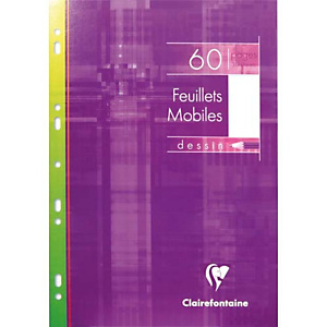CLAIREFONTAINE Copies simples grand format 21x29,7cm 60 pages dessin Blancs 125g sous étui carton CLAIREFONTAINE Copies simples grand format 21x29,7cm 60 pages dessin Blancs 125g sous étui carton