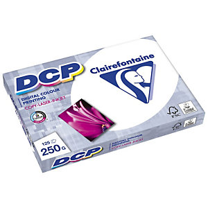 CLAIREFONTAINE DCP - Papier d'impression couleur laser - 125 feuilles A4 (210 x 297 mm), 250 g/m² - ultra blanc