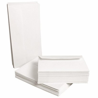 Clairefontaine Enveloppe blanche Forever DL 110 x 220 mm 80g sans fenêtre - autocollante bande protectrice - Lot de 500 - 1