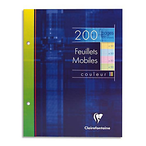 CLAIREFONTAINE Etui 200 copies simples 17x22 grands carreaux Seyès 50p à la coul:Bleu,Rose,vert,Jaune CLAIREFONTAINE Etui 200 copies simples 17x22 grands carreaux Seyès 50p à la coul:Bleu,Rose,vert,Jaune