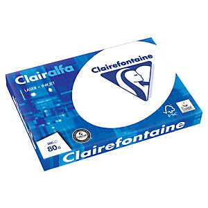 Clairefontaine Papier A3 blanc 80g Clairalfa - Ramette de 500 feuilles