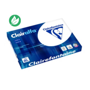 Clairefontaine Papier A3 blanc Clairalfa - 80g - Ramette de 500 feuilles