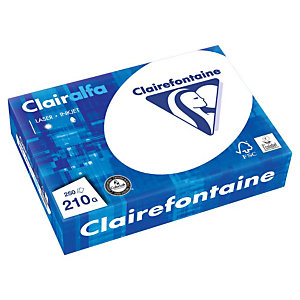 Clairefontaine Papier A4 blanc 210g Clairalfa - Ramette de 250 feuilles - lot de 4