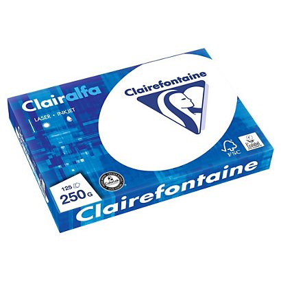 Clairefontaine Papier A4 blanc 250g Clairalfa - Ramette de 125 feuilles
