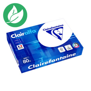 Clairefontaine Papier A4 blanc 80g Clairalfa - Ramette de 500 feuilles